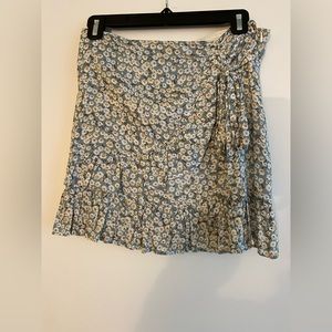 SheIn floral wrap skirt, size S